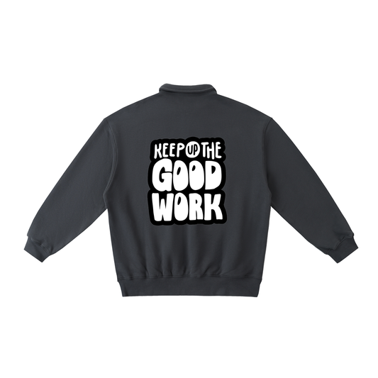 Heavyweight Polo-Collar Sweatshirt